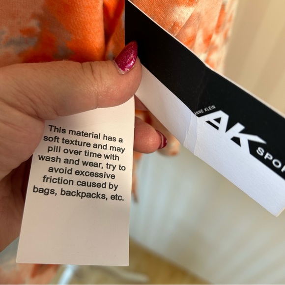 NWT Anne Klein orange blue cumulus tie dyegrenadine comb sweater Size L - Picture 12 of 13